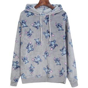 disney fluffy lilo and stitch hoodie